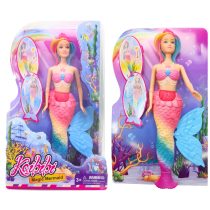 Muñeca sirena cambia color 30cm