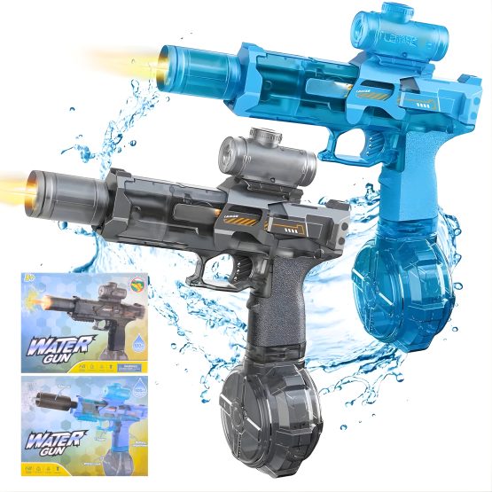 Pistola de agua a bateria con luz 27×28 cm