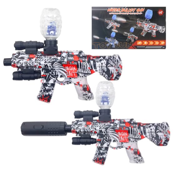 Metralleta con balas de biogel 25×45 cm