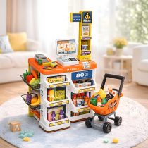 Carrito de compras, caja y accesorios 41x48x42 cm