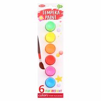 Tempera beifa 6 colores fluo y pincel
