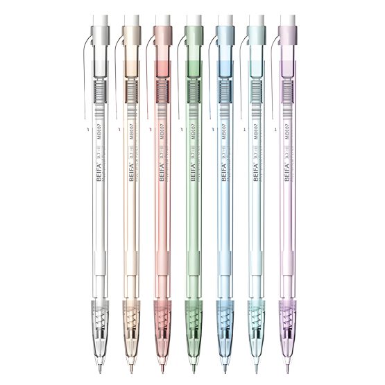 Portamina transparente color pastel 0.7 15cm