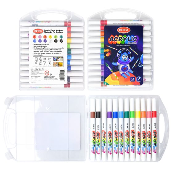 Marcadores acrilico x12 beifa
