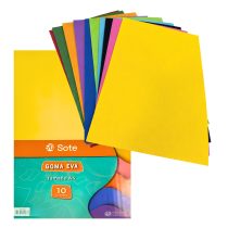 Goma eva a4 x 10 colores fuertes