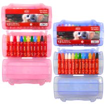 Oleo pasteles beifa 12 colores estuche con manija 7.5cm