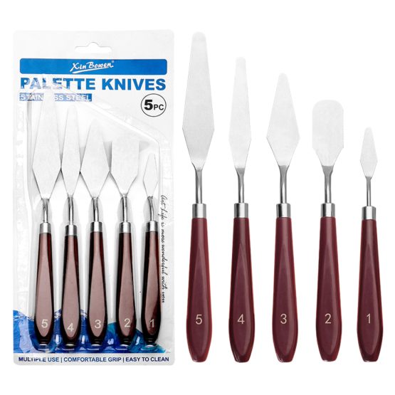 Espatula de metal x5 para artesanias 30×13 cm