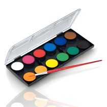 Acuarelas 12 colores con pincel bolsa 6×15.5 cm