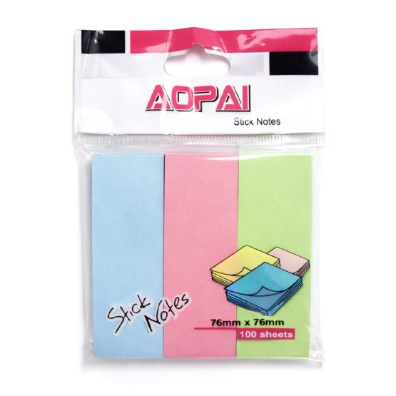 Post it 3 tiras 7.6×7.6 cm