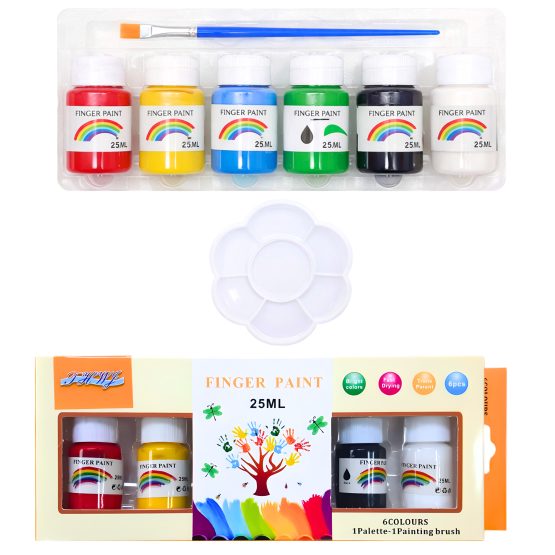Dactilopintura 6 colores 25ml en caja