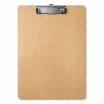 Tabla con aprieta papel madera a4