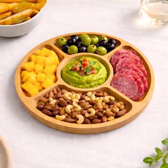 Copetinero de bambu 5 divisiones 24cm