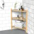 Organizador madera rinconero 3 estantes 30x30x60 cm