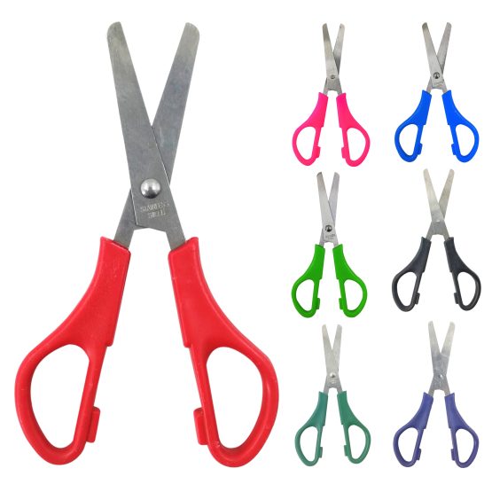 Tijera escolar punta roma