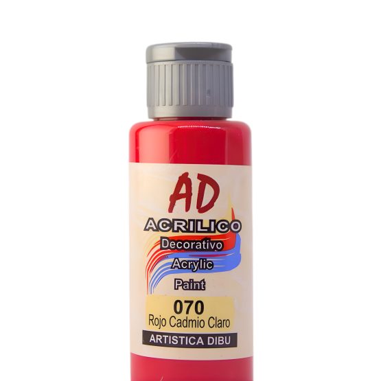 Acrilico ad rojo cadmio claro 070