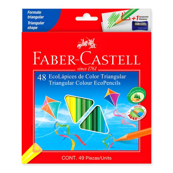 Lapices color faber largos x 48