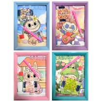 Diamantes para decorar labubu cuadritos 13.5×18 cm