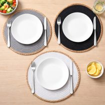 Mantel individual fibras naturales color combinados 30cm