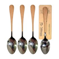 Cuchara mango de madera x3 20.5cm