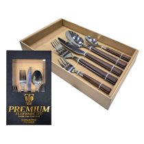 Cubiertos mango madera 5 piezas en caja