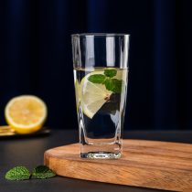 Vaso de vidrio base cuadrada 240ml