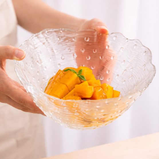 Bowl de vidrio con textura 580 grs.