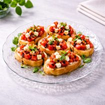 Plato de vidrio con textura 23.6cm