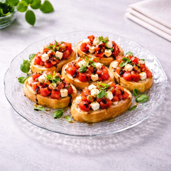 Plato de vidrio con textura 23.6cm