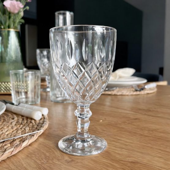 Copa de vidrio labrada 340ml