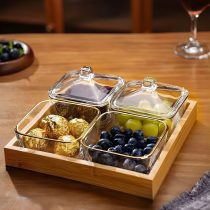 Set copetinero 4 piezas con tapa y bandeja