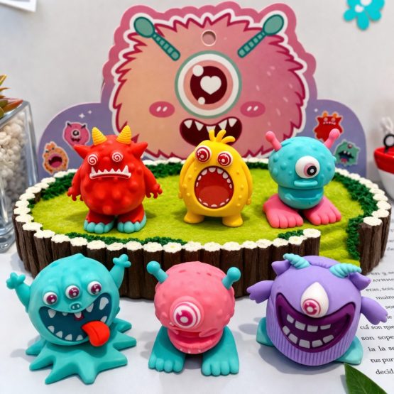 Goma de borrar en set monstruos