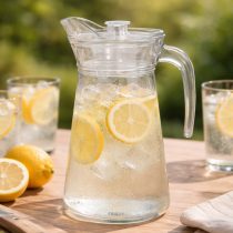 Jarra de vidrio con tapa 1.58 litros liso