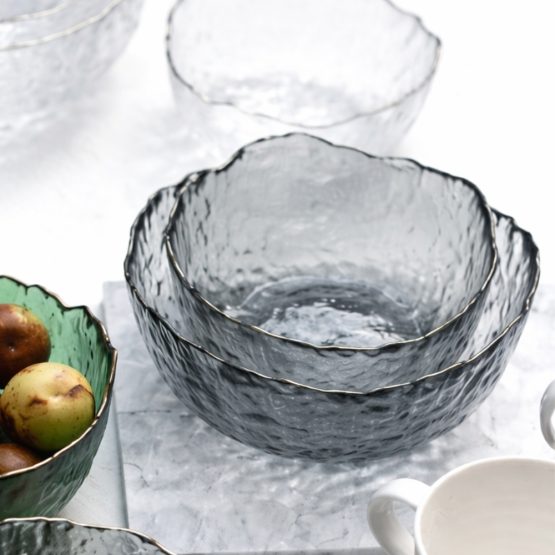 Bowl de vidrio irregular chico 12.5cm