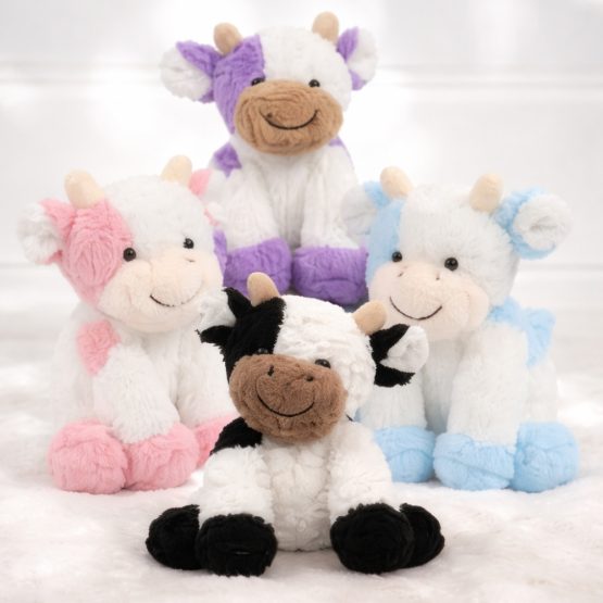 Peluche vaquita sentada 22cm varios colores