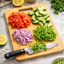 Tabla de madera c/ asa grande