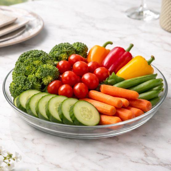 Fuente de vidrio liso 20.4cm