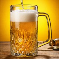 Jarra cervecera de vidrio labrada 615ml