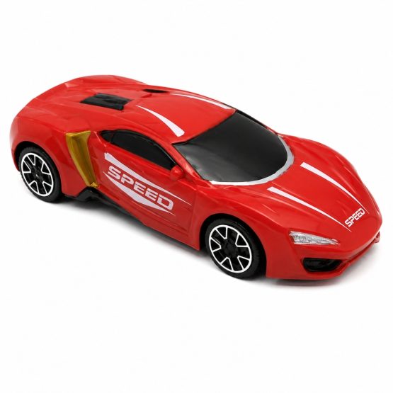 Auto deportivo a fricción en red