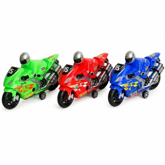 Moto deportiva a fricción en burbuja