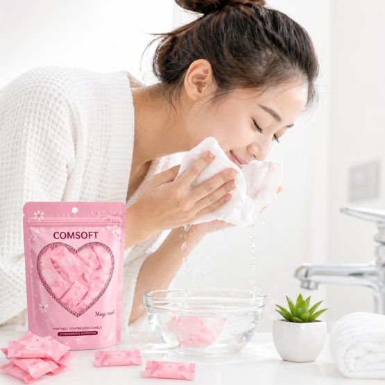 Toalla comprimida por unidad