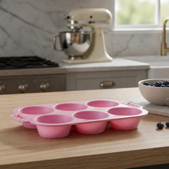 Molde de silicona para cupcakes x6