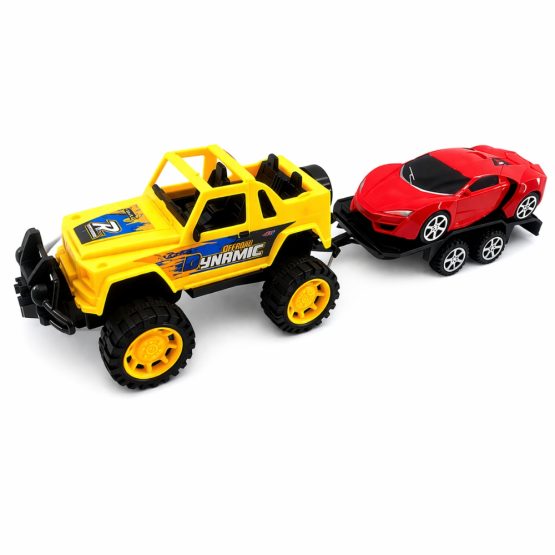 Jeep trailer con auto a fricción