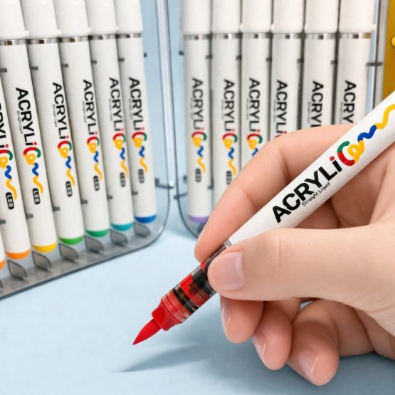 Marcadores acrílicos x12 en estuche