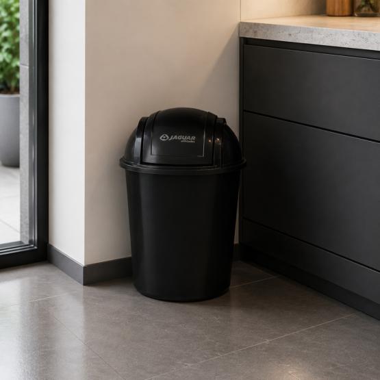 Papelera c/ basculante negra 5.5L
