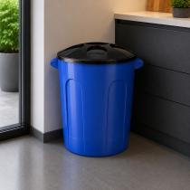 Papelera redonda c/ tapa 30L