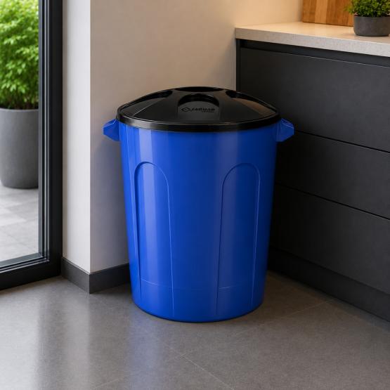 Papelera redonda c/ tapa 30L