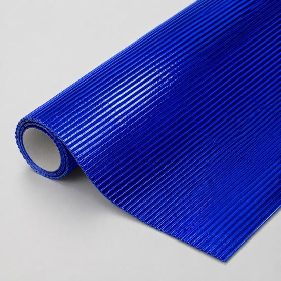 Cartón corrugado metalizado azul 50×70 cm