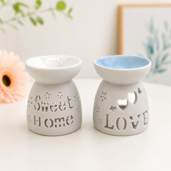 Hornito de cerámica para velas LOVE