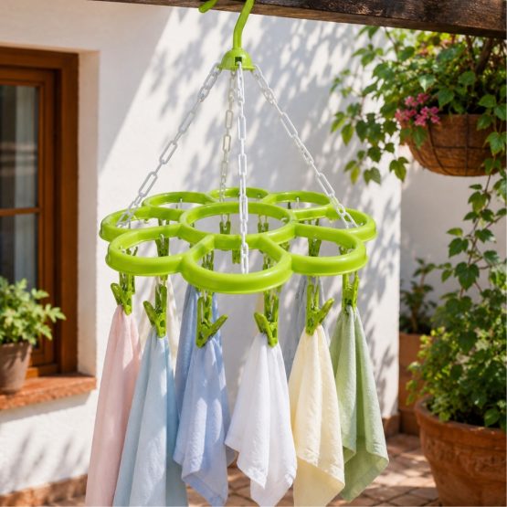Colgante para ropa de flor 20 palillos