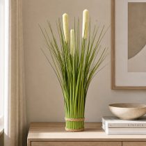 Planta decorativa totora 44cm 2 colores