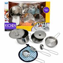 Set cocina metal x8 piezas en caja